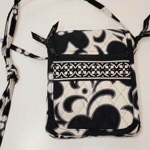 Vera Bradley Night & Day Black and White Crossbody Mini Hipster Bag NWOT